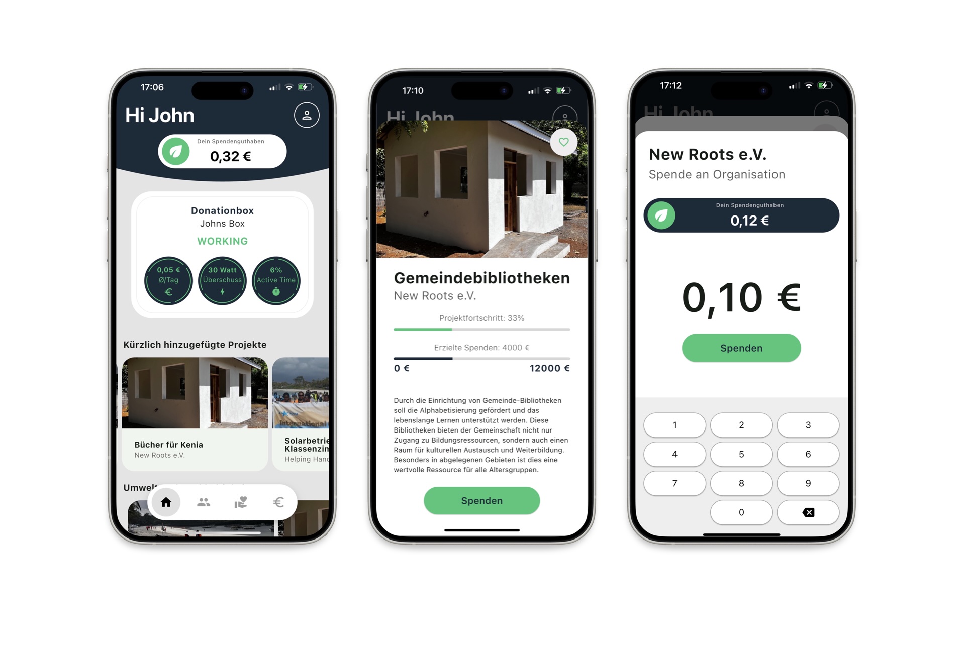 Screenshot of BrightImpact app
